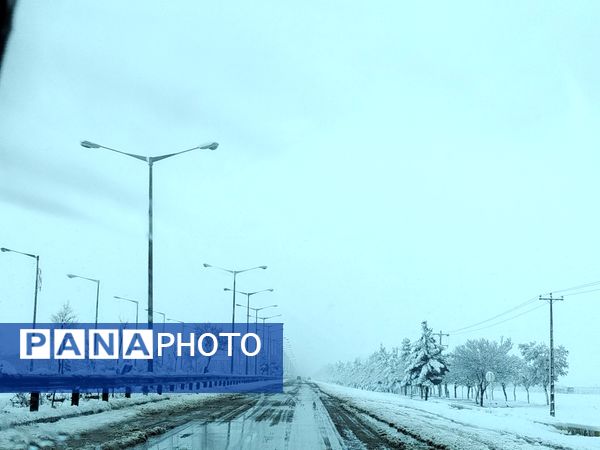 جلوه های زیبا از بارش برف در شهرستان نیشابور 