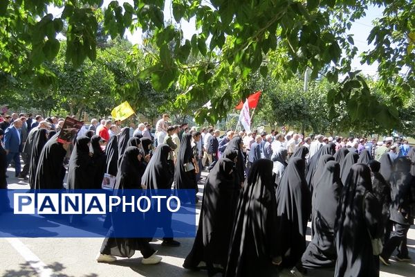 راهپیمایی سراسری محکومیت جنایات رژیم صهیونیستی شهرستان بجنورد