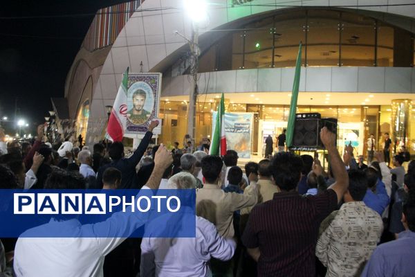تجمع حماسی مردم بم در حمایت از اقتدار نیروهای مسلح جمهوری اسلامی 