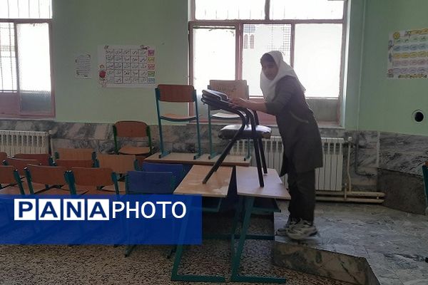 پویش پاکداشت بهاری در مدرسه شهید خاقانی شهرستان شیروان