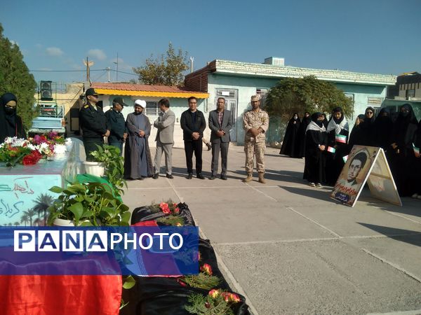 مراسم وداع با شهید گمنام در دبیرستان غیر دولتی شهید صحرایی