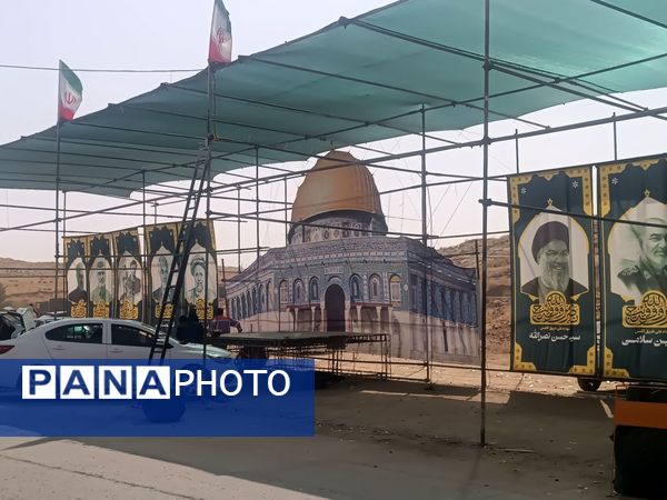موکبی با رنگ و بوی مقاومت و شهادت 