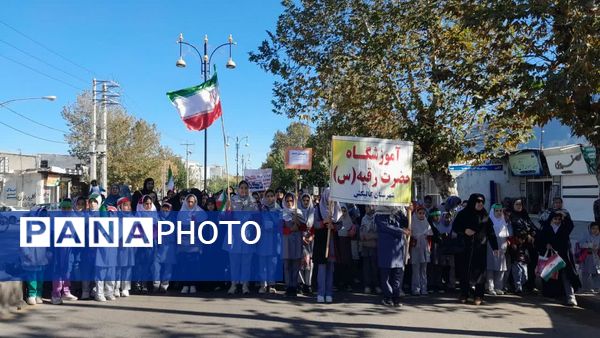 حضور پرشور مردم گالیکش در راهپیمایی 13 آبان
