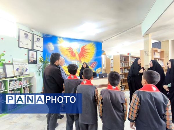 بازدید عوامل اجرایی دبستان شهید پسندیده از کتابخانه فدک فدافن