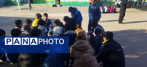 مانور زلزله در مدرسه فضیلت کاشمر