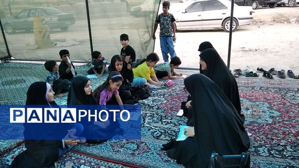 برپایی غرفه فرهنگی هنری موکب حضرت قاسم ابن الحسن(ع) شهرستان هلیلان
