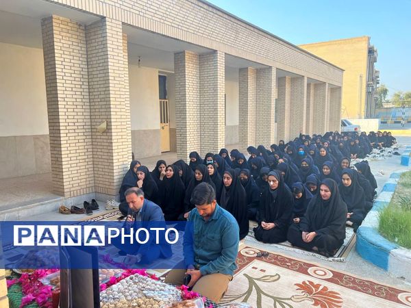 آغاز روز دانش‌آموزان رودخانه با قرائت زیارت عاشورا