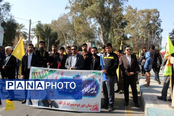 راهپیمایی ۲۲ بهمن در شهرستان بم 