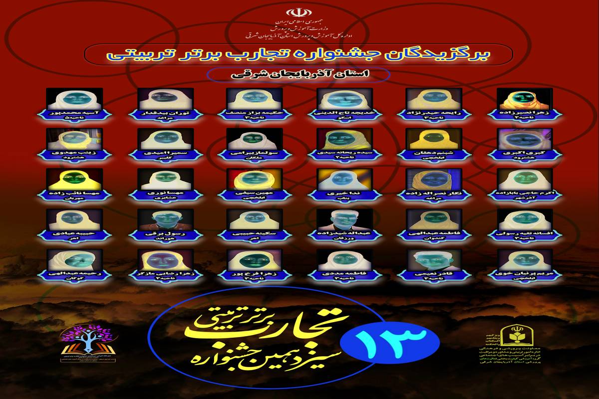معرفی برگزیدگان آذربایجانشرقی در جشنواره تجارب برتر تربیتی