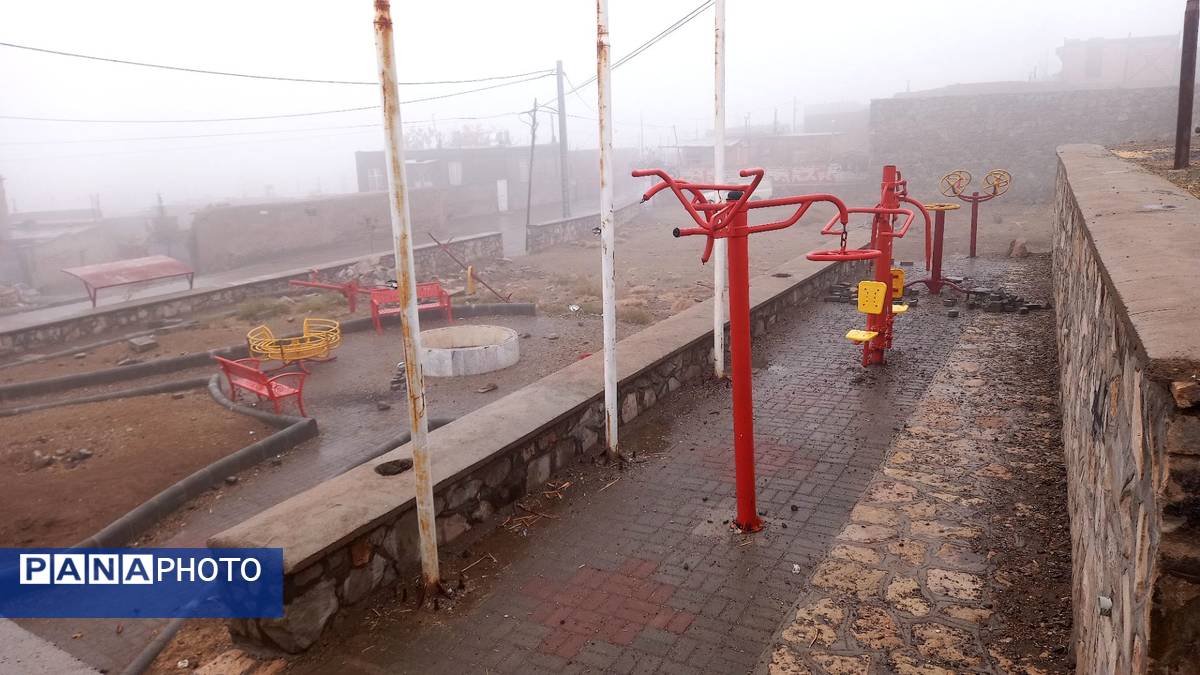 بارش اولین باران پاییزی در روستای بتو