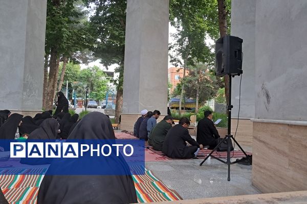 مراسم شهادت امام محمد باقر (ع) درکنار شهدای گمنام پارک وحدت آشخانه