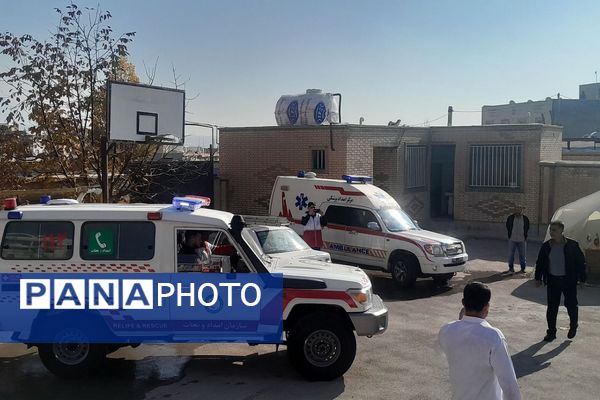 مانور سراسری زلزله در دبیرستان شهید محمدجواد باهنر دماوند