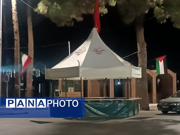 گذری بر آماده سازی موکب های راهپیمایی جاماندگان اربعین نیشابور 