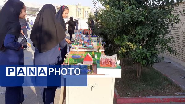 افتتاحیه نمایشگاه دست‌سازه المپیاد ورزشی درون مدرسه‌ای 