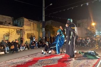 مراسم تعزیه خوانی شهادت حضرت عباس  در قیامدشت