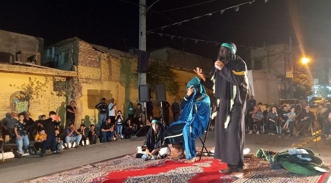 مراسم تعزیه خوانی شهادت حضرت عباس  در قیامدشت