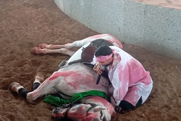آیین سنتی شبیه خوانی اربعین حسینی در احمدآباد میانجلگه