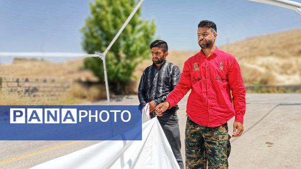 آموزش چادرزنی و برپایی کمپ امدادی به فراگیران هلال احمر در مارگون