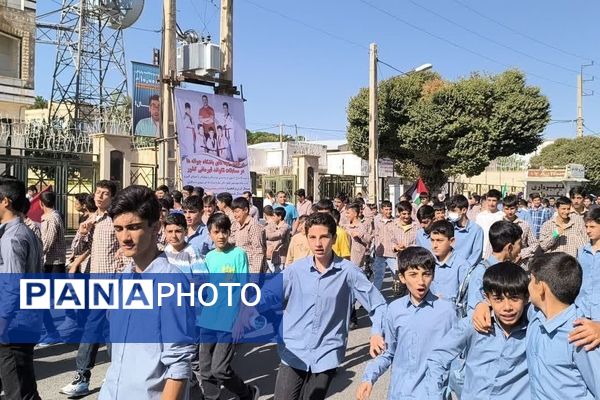 مردم شهرستان چرداول کفن پوشان جنایات رژیم صهیونیستی در غزه و لبنان را محکوم کردند