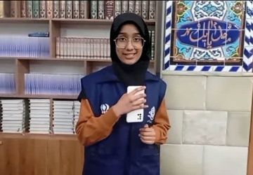 خادمیاران رضوی میهمان آخرین روز اعتکاف دانش آموزی یزد بودند