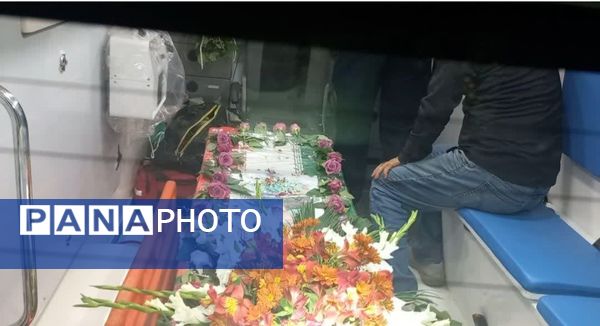 پیکر شهید فاتحی، در آغوش مجلس حسینی آرام گرفت 