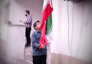 صبحگاه دانش‌آموزی در دبیرستان دوره اول شاهد گرگان