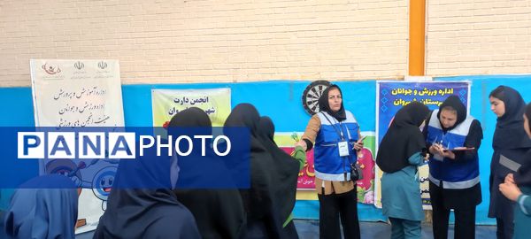 برگزاری مسابقه استعدادیابی دارت در اردوی تمشک دختران شهرستان شیروان