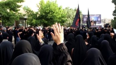 راهپیمایی یوم العباس در شهرستان تکاب