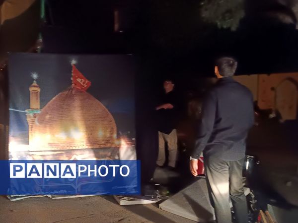 گذری بر آماده سازی موکب های راهپیمایی جاماندگان اربعین نیشابور 