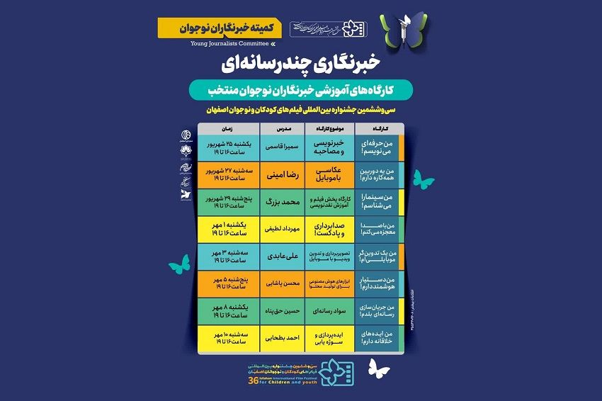 برگزاری کارگاه‌های آموزشی خبرنگاران نوجوان در جشنواره فیلم کودک و نوجوان 