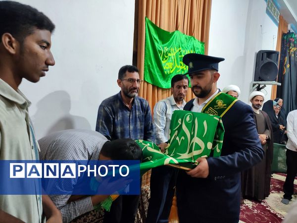 پرچم متبرک حضرت معصومه(س) بوموسی را عطر آگین کرد