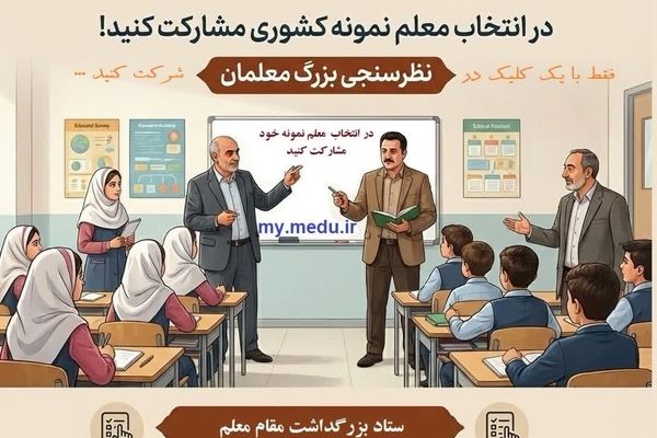 دعوت به مشارکت دانش‌آموزان و مدارس استان آذربایجان شرقی در فرآیند شناسایی و تجلیل از معلمان نمونه