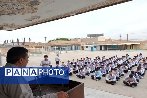 افتتاح یادمان شهدای مدرسه شهید پیروز بهبهان در دبیرستان شاهد باقرالعلوم(ع)