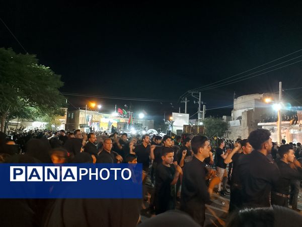 عزاداری هیئات روستای رزق آباد در شب دهم ماه محرم