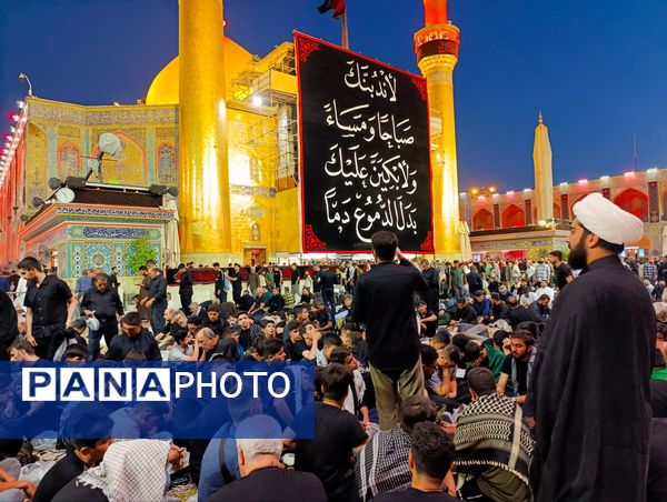 مراسم وداع کاروان فرستادگان امام رضا علیه السلام در نجف