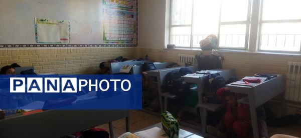 مانور زلزله در مدرسه فضیلت کاشمر