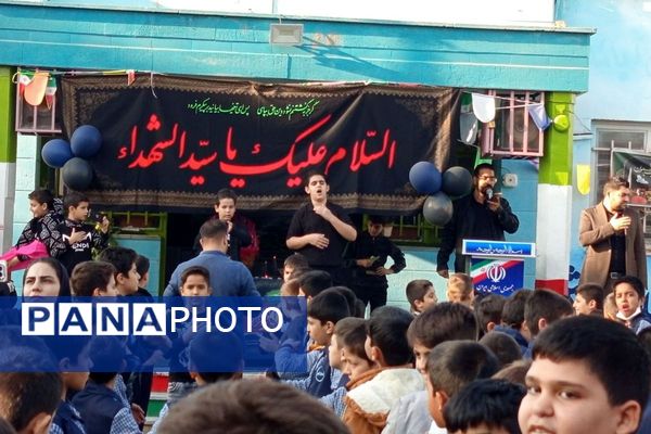 طنین نوای عشق و عزا؛ مراسم عزاداری دهه دوم فاطمیه در مدارس بهارستان‌دو