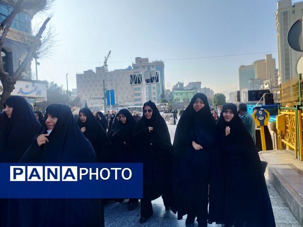 مراسم تشییع پیکر پاک شهید علی‌اصغر آدینه، صحنه‌ای از شکوه ایمان و وفاداری