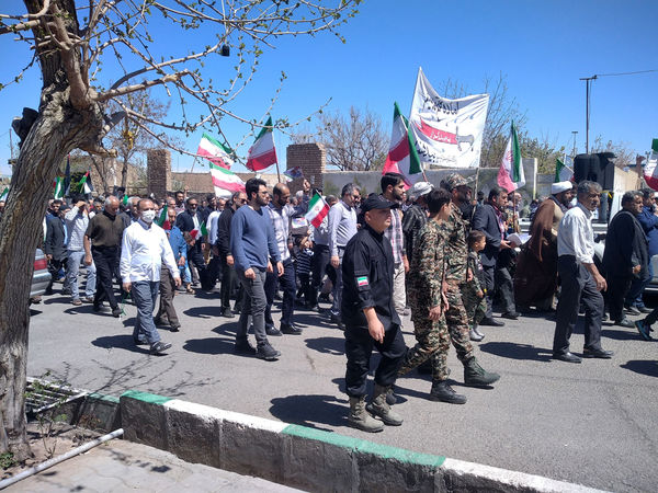 راهپیمایی روز قدس در شهر کهک قم