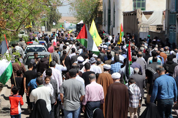 راهپیمایی روز قدس در شهر قنوات قم