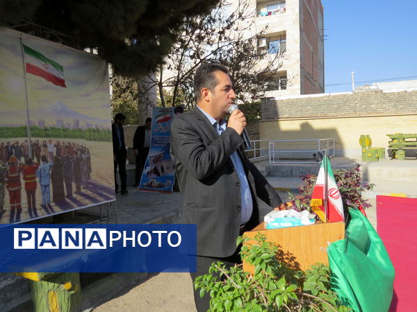 رزمایش دانش‌آموزی پدافند غیرعامل در شهرستان بجنورد 