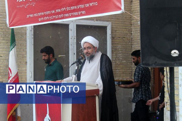 جشن مردم حاجی‌‌آباد برای پیروزی در مقابل رژیم صهیونسیت و آمریکای جنایتکار