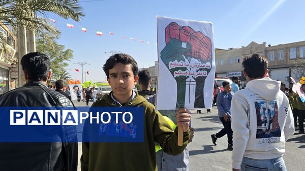 برگزاری راهپیمایی باشکوه ۱۳ آبان در شهرستان بافق 