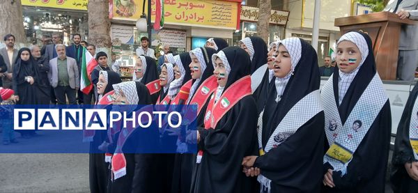 حضور پرشور مردم در راهپیمایی ۱۳ آبان طرقبه