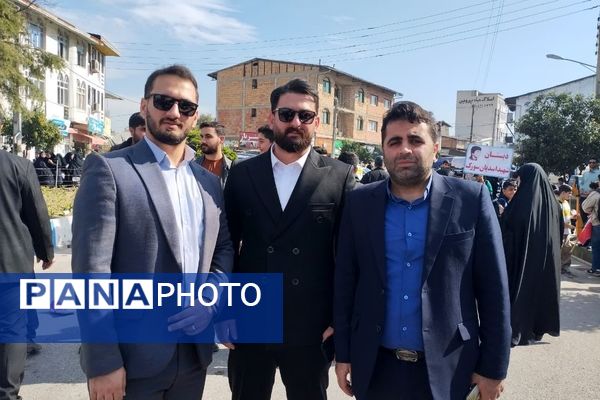 مراسم راهپیمایی ۱۳ آبان در شهرستان میاندورود