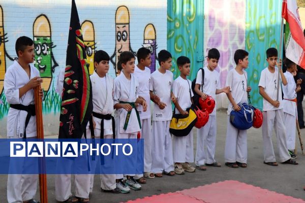 آیین افتتاح کلاس ورزش مدرسه ۲۲ بهمن روستای مندکان شهرستان پاکدشت  