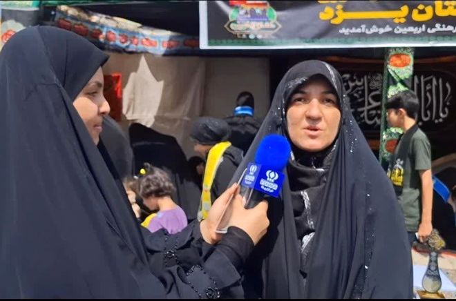 برپایی موکب دانش آموزی در مسیر پیاده‌روی جاماندگان اربعین در یزد