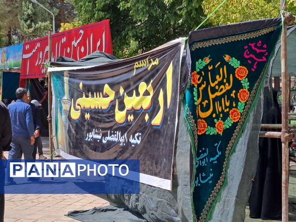 مواکب فرهنگی و پذیرایی در روز اربعین در امامزاده محروق و ابراهیم نیشابور 