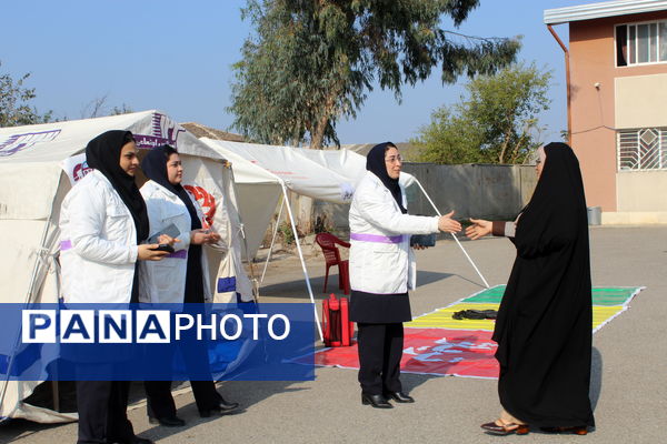 مانور سراسری زلزله و ایمنی مدارس در گلوگاه