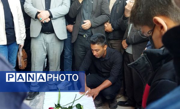 تشییع پیکر جانباز شهید علی فتح آبادی در نیشابور 